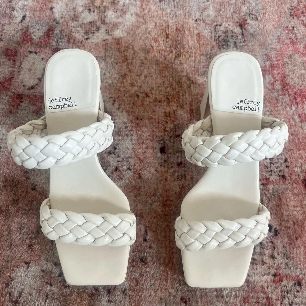 Jeffrey Campbell white heels - Picture 1 of 4